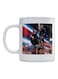 Cyclists Printed Mug White/Black/Orange