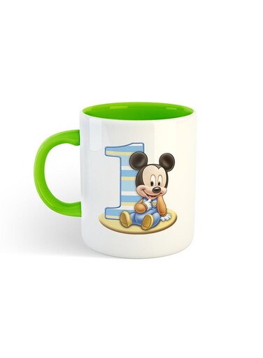Mickey Mouse Printed Mug White/Green