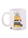 Cats Printed Mug White/Yellow/Grey