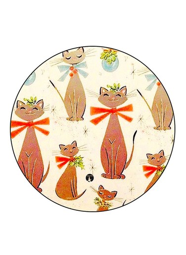 Cats Printed Fridge Magnet Multicolour
