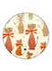 Cats Printed Fridge Magnet Multicolour