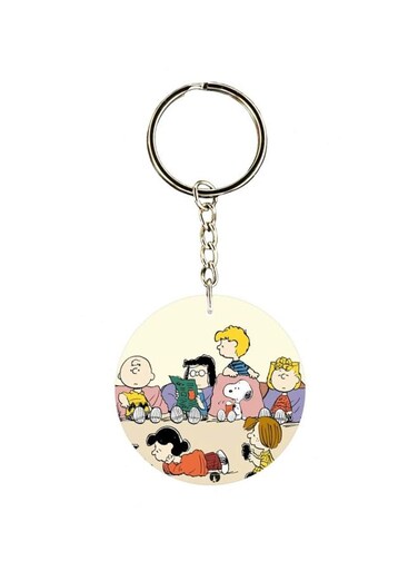 Cartoon Themed Single Sided Keychain
