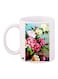 Floral Printed Coffee Mug White/Green/Pink 11ounce
