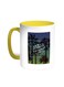 Summer Vacation Printed Coffee Mug Yellow/White 11ounce