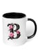 RYN&reg; Ceramic Coffee Mug with Initial Design Printed Gift for Coffee and Tea Lovers 11 Oz alphabet B