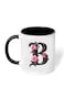 RYN&reg; Ceramic Coffee Mug with Initial Design Printed Gift for Coffee and Tea Lovers 11 Oz alphabet B