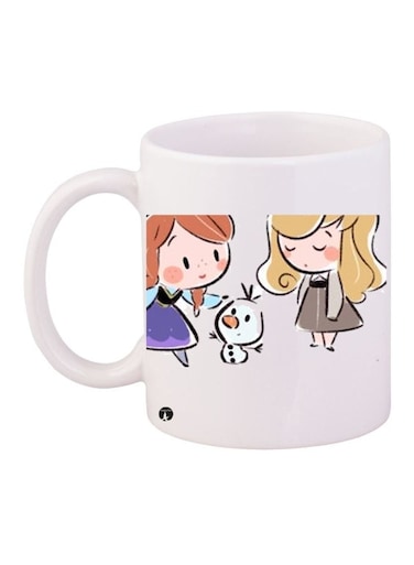 Printed Coffee Mug White/Purple/Blue