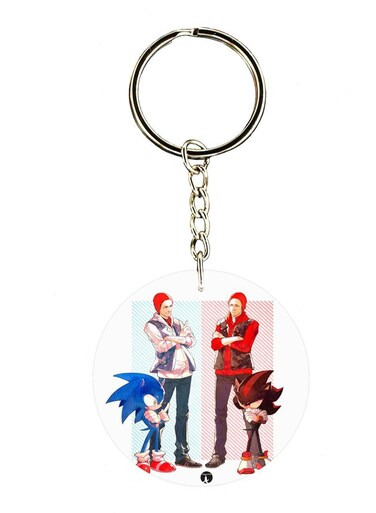Keychain Of The Video Game Infamous Second Son And Sonic ( 2 Sides)
