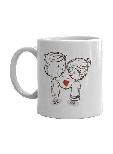 Printed Ceramic Coffee Mug White