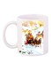 Cartoon Printed Coffee Mug White/Beige/Brown 11ounce