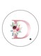 The Letter D Printed Fridge Magnet Round Multicolour