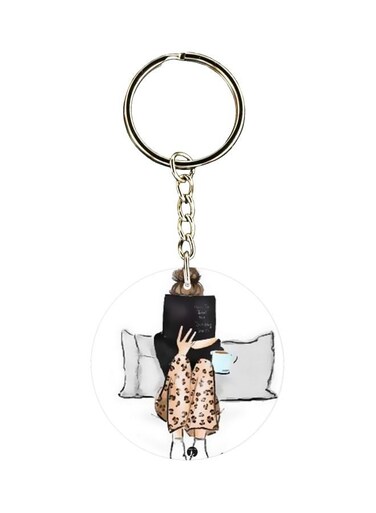 Cartoon Themed Single Sided Keychain