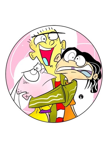 Cartoon Printed Fridge Magnet Pink/Yellow/Green 5.5cm
