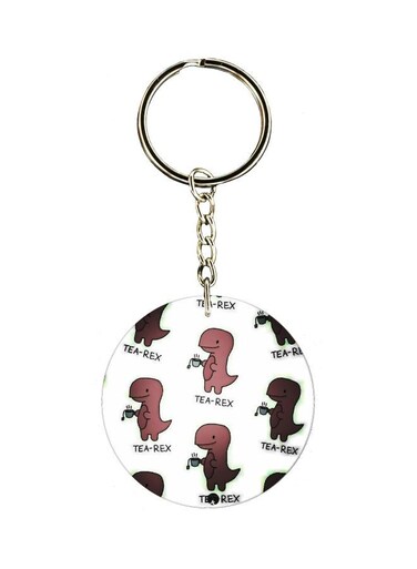 Tea-Rex Printed Keychain