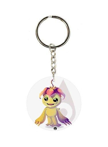Double Sided Anime Digimon Printed Keychain
