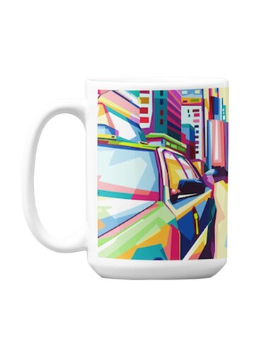 Premium Printed Ceramic Coffee Mug Multicolour 350ml