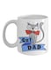 Cat Dad Printed Coffee Mug White/Blue/Grey