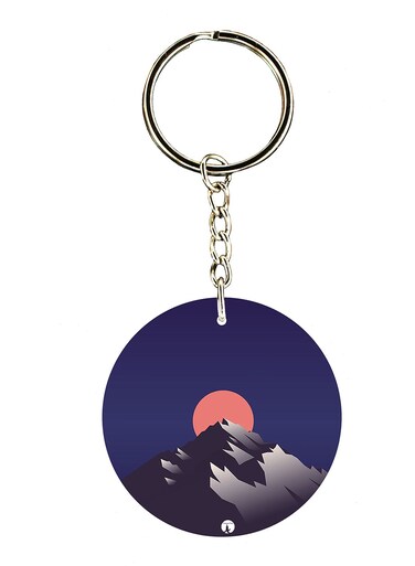 A Mountain Double Side Printed Keychain