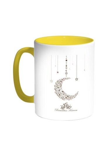 Ramadan Kareem Printed Coffee Mug Yellow/White 11ounce