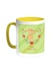 Happy Mother's Day Printed Coffee Mug Yellow/White 11ounce