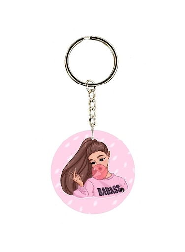 Girl Printed Single Sided Keychain