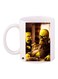 Cartoon Printed Coffee Mug White/Yellow/Brown 11ounce