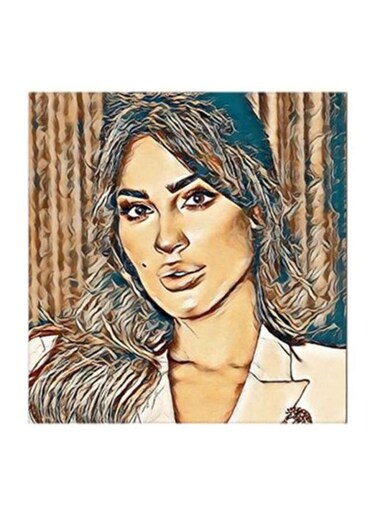 Nadine Nassib Njeim MDF Painting Multicolour 30x30centimeter