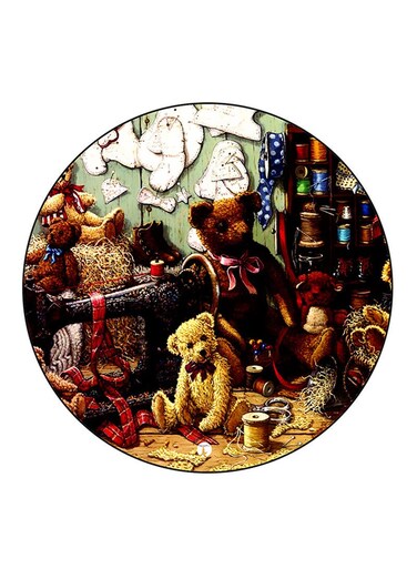 Vintage Art Printed Fridge Magnet Multicolour