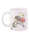 Cartoon Printed Coffee Mug White/Grey/Beige 11ounce