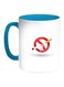 No Smoking Printed Coffee Mug Blue/White/Red 11ounce