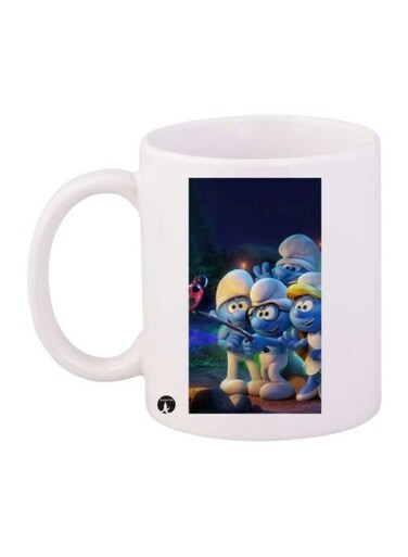 The Smurfs Printed Mug White/Blue/Black