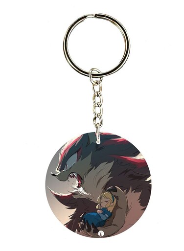 Keychain Of The Video Game Sonic ( 2 Sides)