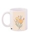 Floral Printed Coffee Mug White/Beige/Green 11ounce