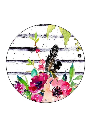 Flower Printed Fridge Magnet Multicolour 5.5 x 5.5cm