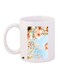 Flower Printed Coffee Mug White/Beige/Blue