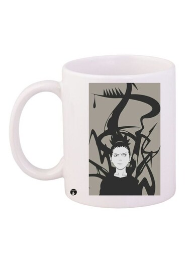 Anime Girl Themed Coffee Mug White/Grey/Black 11ounce