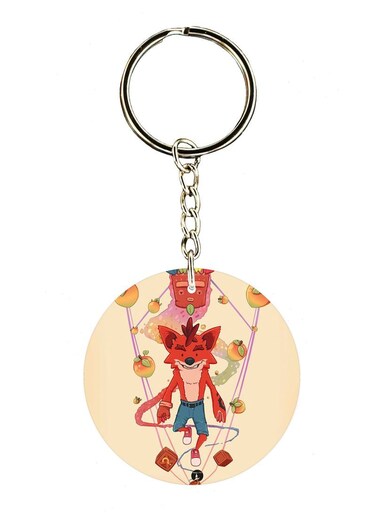 The Video Game Crash Printed Keychain