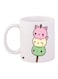 Cartoon Printed Coffee Mug White/Yellow/Pink 11ounce