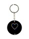 Double Sided Heart Printed Keychain