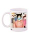 Girl Wearing Mask Printed Coffee Mug White/Black/Pink 11ounce