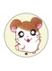 Anime Hamtaro Printed Fridge Magnet Round Multicolour