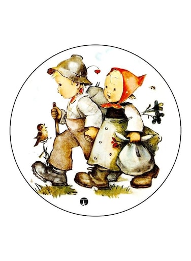 Cartoon Printed Fridge Magnet White/Red/Beige 5.5cm