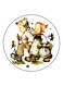 Cartoon Printed Fridge Magnet White/Red/Beige 5.5cm