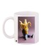 Cartoon Printed Coffee Mug White/Yellow/Blue 11ounce