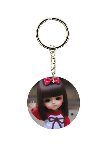 Doll Printed Double Sided Keychain