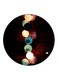 Lights Printed Fridge Magnet Round Multicolour