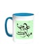 Eid Mubarak Printed Coffee Mug Turquoise/White 11ounce