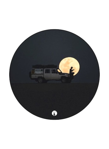A Car Printed Fridge Magnet Black/Yellow/Silver