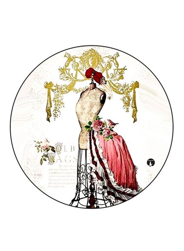 Dress Printed Fridge Magnet Round Multicolour