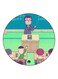 Anime Chibi Maruko Chan Theme Printed Fridge Magnet Blue/k/Green